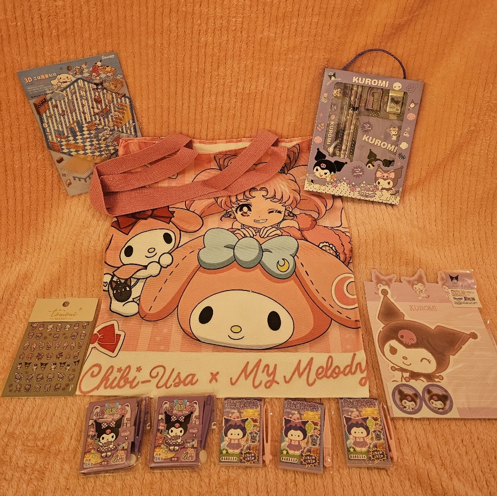 Sanrio Kids Accessories Set - Pink, Orange, White - Picture 2 of 4